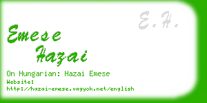 emese hazai business card